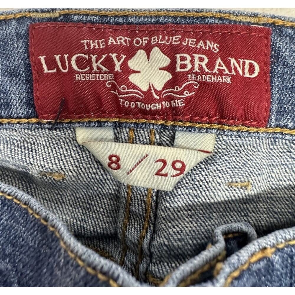 Lucky Brand Jeans Womens 8 29 Sweet N Crop Medium Wash Blue Denim Zip Fly - Picture 2 of 12